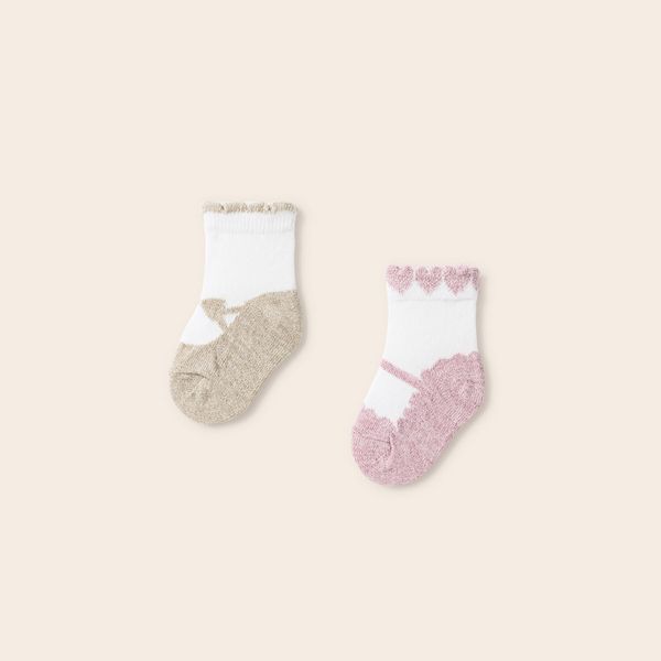 Mayoral Комплект 2 чифта дълги чорапи детски Mayoral 9596 Бял