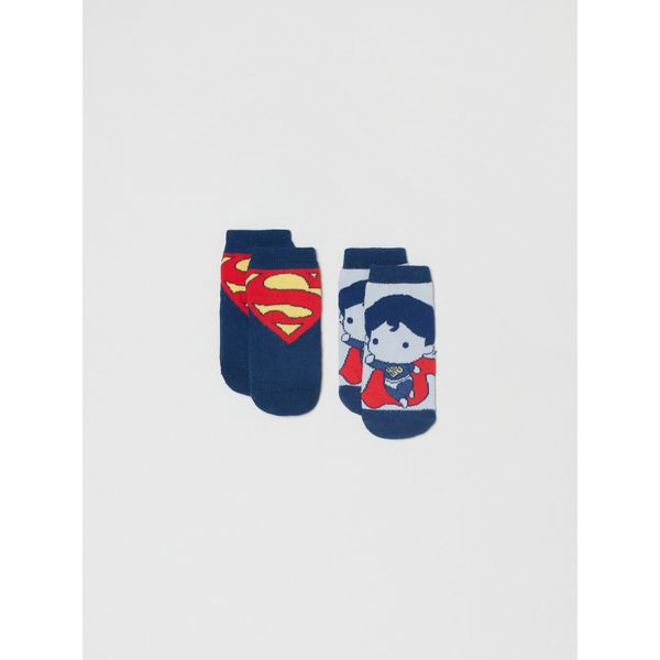 OVS Комплект 2 чифта дълги чорапи детски OVS SUPERMAN 1627427 Тъмносин