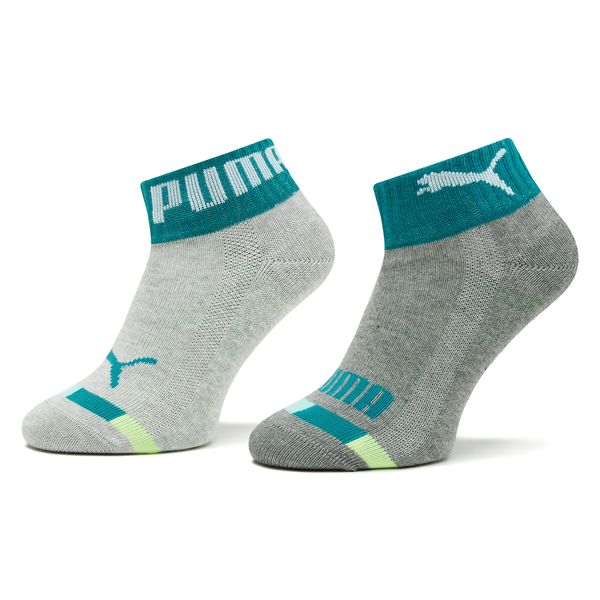 Puma Комплект 2 чифта дълги чорапи детски Puma Kids Seasonal Quarter 2P 938007 Grey Combo 02