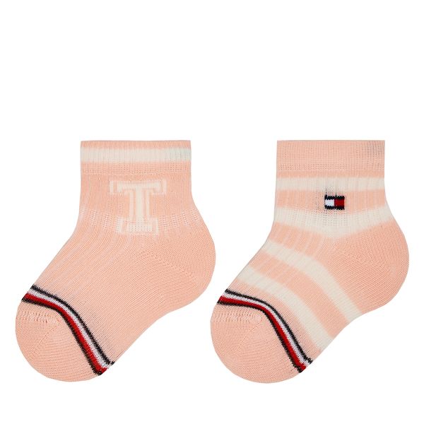 Tommy Hilfiger Комплект 2 чифта дълги чорапи детски Tommy Hilfiger 701224996 Pink Combo 003