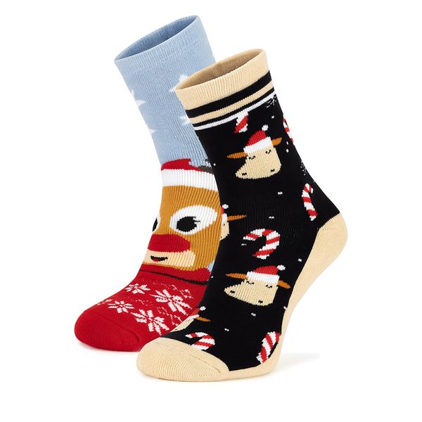 Jenny Fairy Комплект 2 чифта дълги чорапи мъжки Jenny Fairy 4WB-005-AW24 (2-pack) Цветен