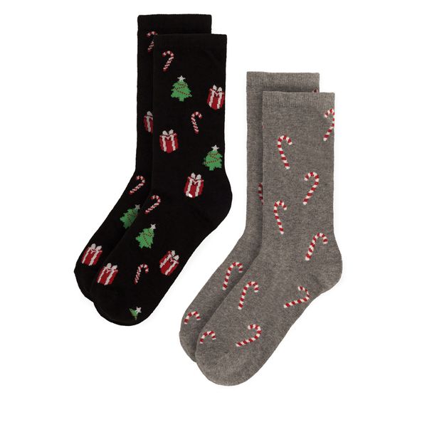 Lasocki Комплект 2 чифта дълги чорапи мъжки Lasocki 2MB-001-AW23 (2-pack) Сив