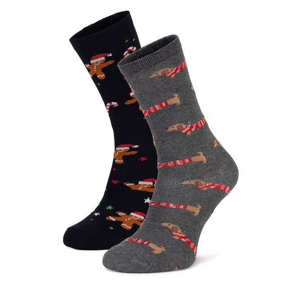 Lasocki Комплект 2 чифта дълги чорапи мъжки Lasocki 2MB-002-AW24 (2-pack) Сив