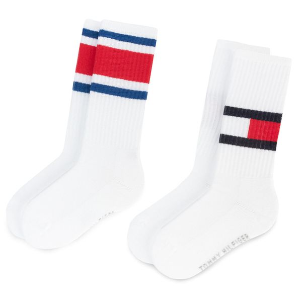 Tommy Hilfiger Комплект 2 чифта дълги чорапи мъжки Tommy Hilfiger 394020001 White 300