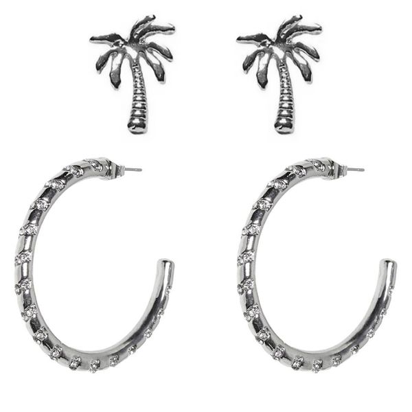 ONLY Комплект 2 чифта обеци ONLY Vilma 15311694 Medium Grey 4404783