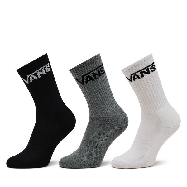 Vans Комплект 3 чифта дълги чорапи дамски Vans Classic Crew Boys VN000XNQIZH Black Assort