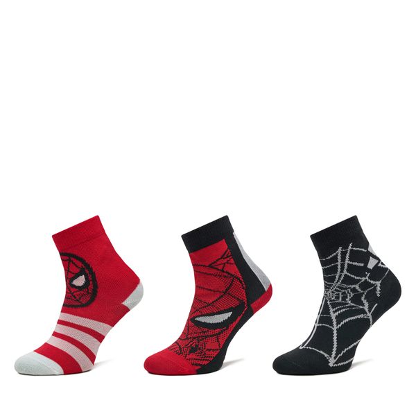adidas Комплект 3 чифта дълги чорапи детски adidas Marvel Spider-Man JG5787 Червен