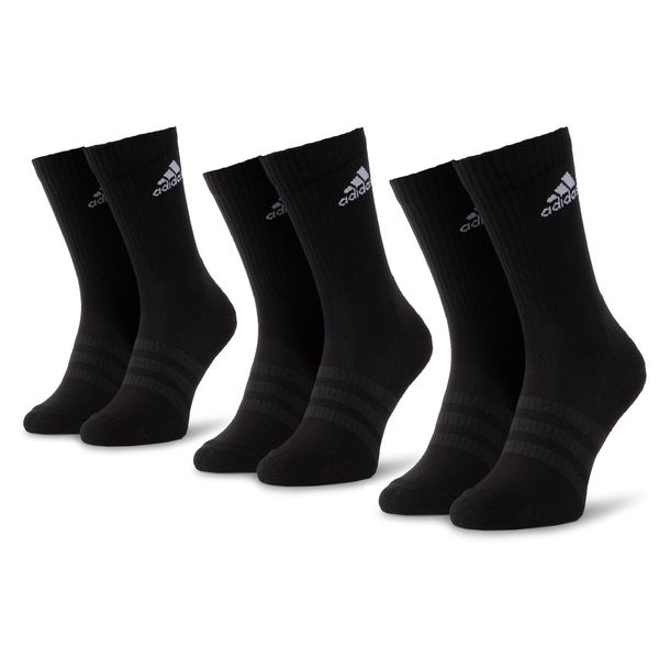 adidas Комплект 3 чифта дълги чорапи мъжки adidas Cush Crw 3Pp DZ9357 Black/Black/White