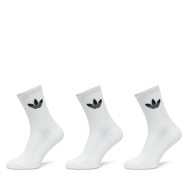 adidas Комплект 3 чифта дълги чорапи мъжки adidas Trefoil Cushion IJ5616 Бял