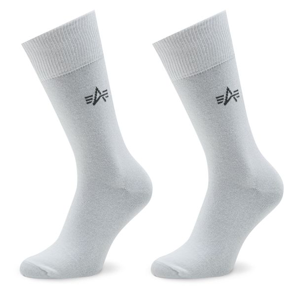 Alpha Industries Комплект 3 чифта дълги чорапи мъжки Alpha Industries Basic 118929 White 09
