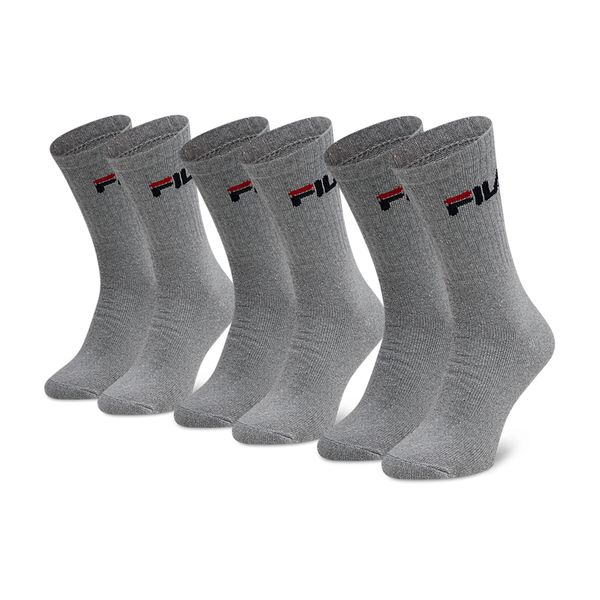 Fila Комплект 3 чифта дълги чорапи мъжки Fila Calza Tennis F9505 Grey 400