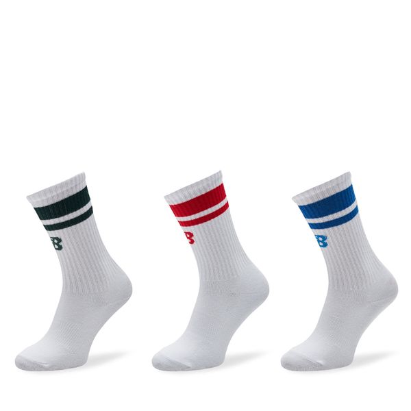New Balance Комплект 3 чифта дълги чорапи мъжки New Balance LAS32163AS5 Бял