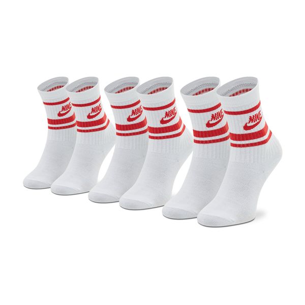 Nike Комплект 3 чифта дълги чорапи мъжки Nike Everyday Essential DX5089 Бял