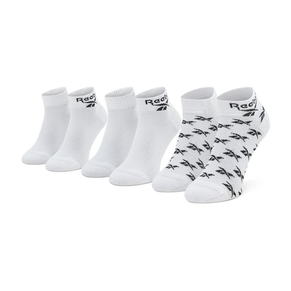 Reebok Комплект 3 чифта дълги чорапи мъжки Reebok Cl Fo Ankle Sock 3P GG6674 Бял