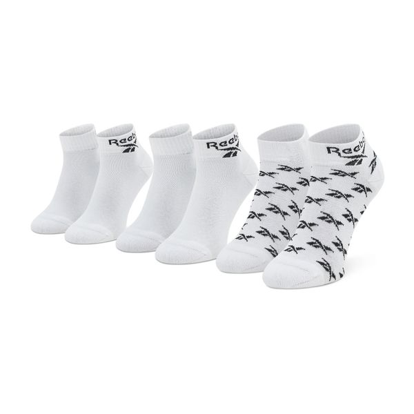 Reebok Комплект 3 чифта дълги чорапи мъжки Reebok Cl Fo Ankle Sock 3P GG6674 White