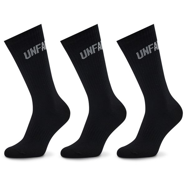 Unfair Athletics Комплект 3 чифта дълги чорапи мъжки Unfair Athletics Curved UNFR22-164 Black