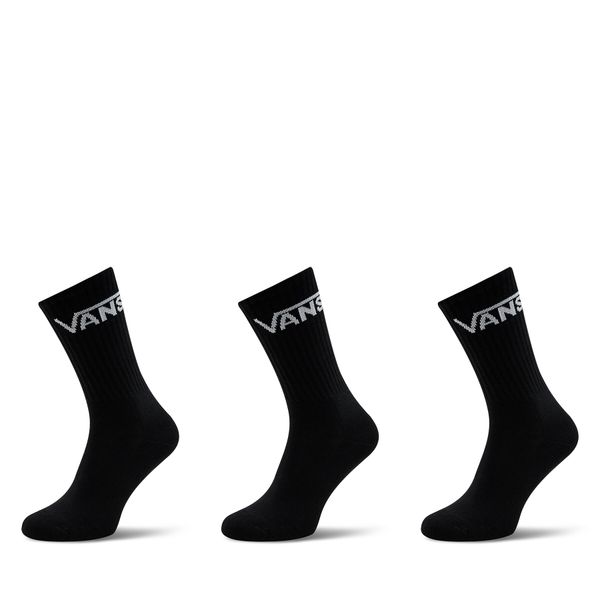 Vans Комплект 3 чифта дълги чорапи мъжки Vans Classic Crew VN000F0XBLK1 Черен