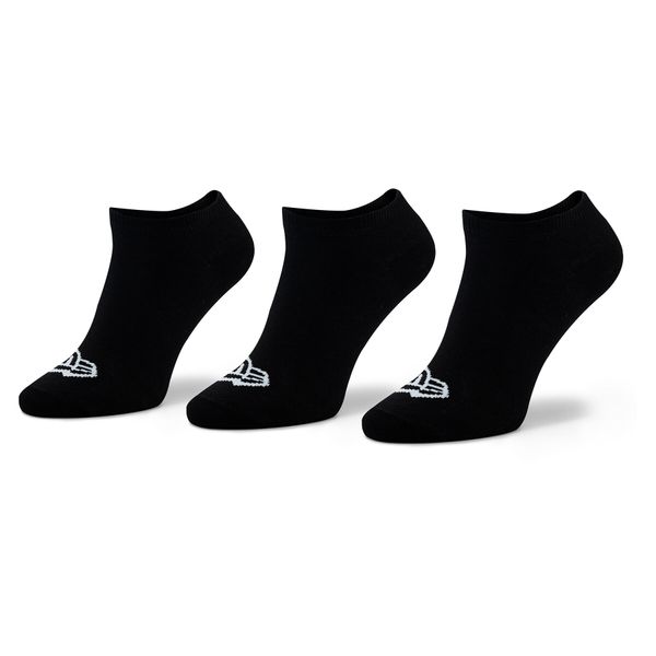 New Era Комплект 3 чифта къси чорапи дамски New Era Flag Sneaker 13113640 BLK
