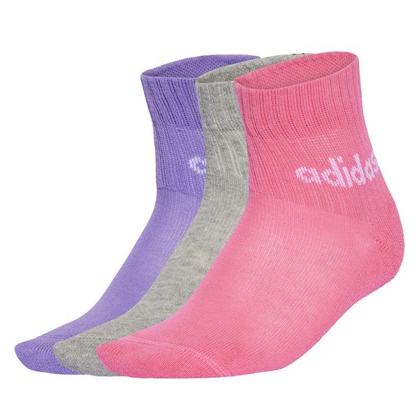adidas Комплект 3 чифта къси чорапи детски adidas Kids Lin Ank 5P JF8541 Цветен