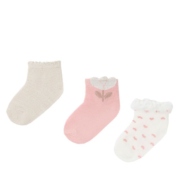 Mayoral Комплект 3 чифта къси чорапи детски Mayoral 10656 Цветен