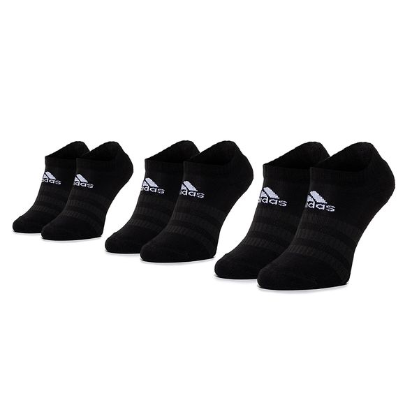 adidas Комплект 3 чифта къси чорапи унисекс adidas Cush Low 3PP DZ9385 Black/Black/Black