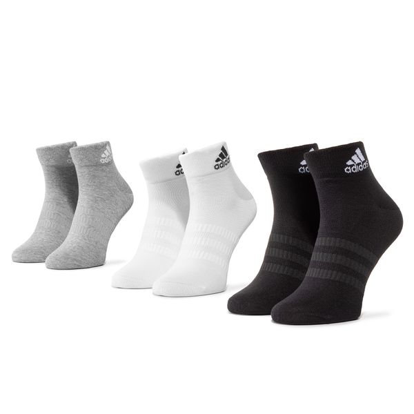 adidas Комплект 3 чифта къси чорапи унисекс adidas Light Ank 3PP DZ9434 Mgreyh/White/Black