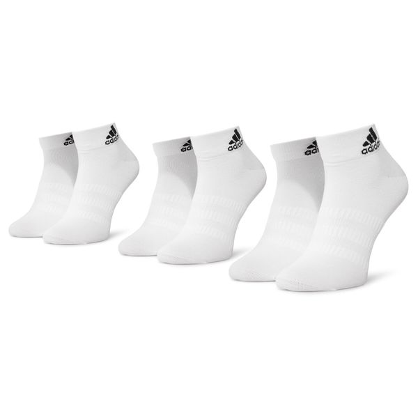 adidas Комплект 3 чифта къси чорапи унисекс adidas Light Ank 3PP DZ9435 White/White/White
