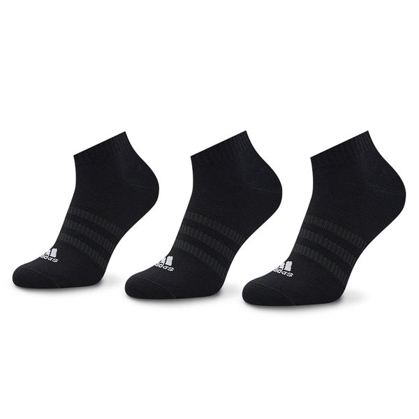 adidas Комплект 3 чифта къси чорапи унисекс adidas Thin And Light IC1336 Black/White