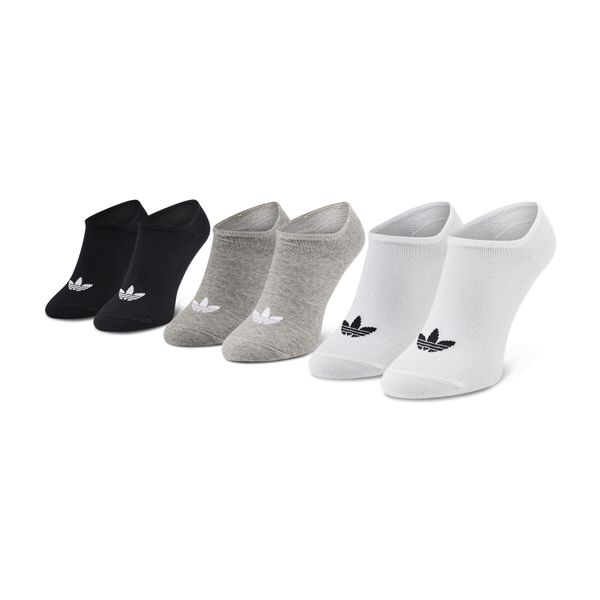 adidas Комплект 3 чифта къси чорапи унисекс adidas Trefoil Liner FT8524 White/Black