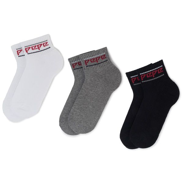 Pepe Jeans Комплект 3 чифта къси чорапи унисекс Pepe Jeans Rib T/Liner North PMU10568 Multi 0AA