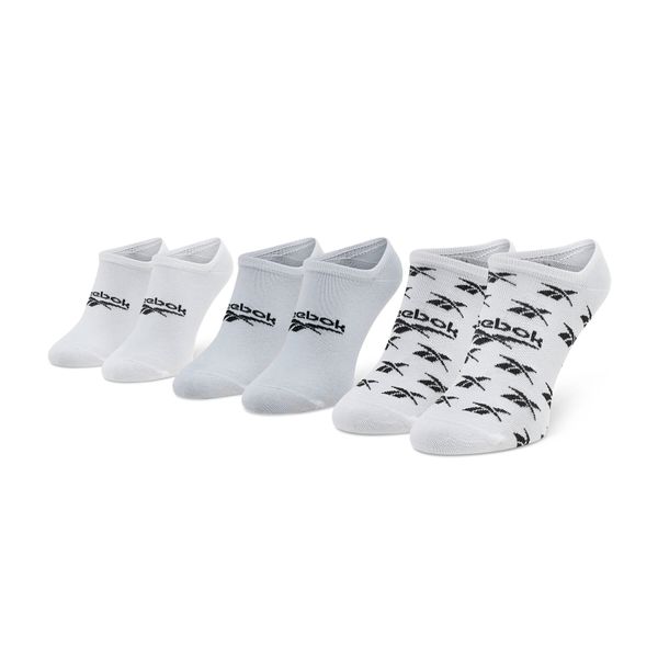 Reebok Комплект 3 чифта къси чорапи унисекс Reebok Cl Fo Invisible Sock 3P GG6678 White/Lgsogr/White