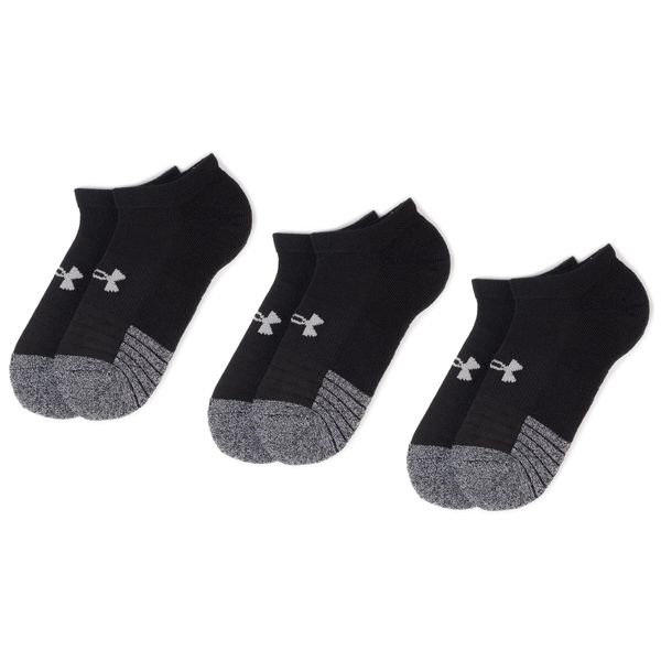 Under Armour Комплект 3 чифта къси чорапи унисекс Under Armour Heatgear No Show Sock 1346755-001 Black