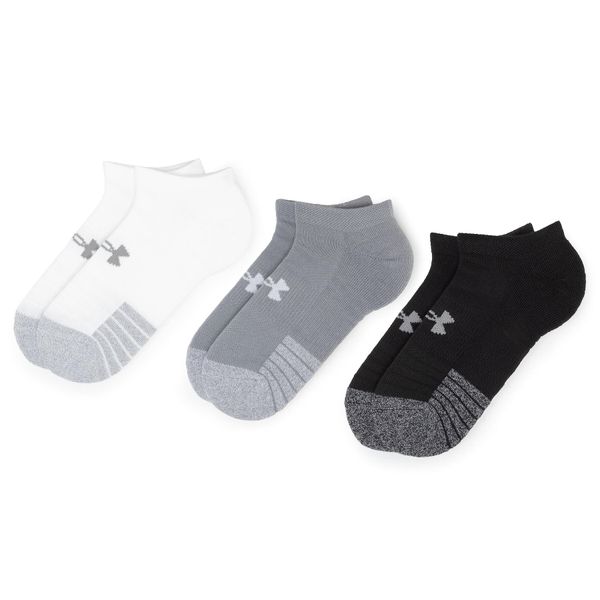 Under Armour Комплект 3 чифта къси чорапи унисекс Under Armour Heatgear No Show Sock 1346755-035 Gray