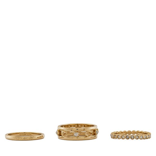 Coach Комплект 3 пръстена Coach 37506210 Златист