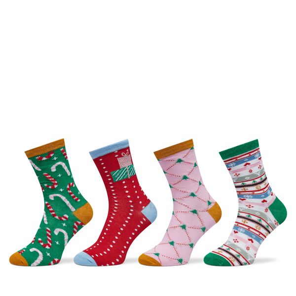 Vero Moda Комплект 4 чифта дълги чорапи дамски Vero Moda 10274034 Цветен