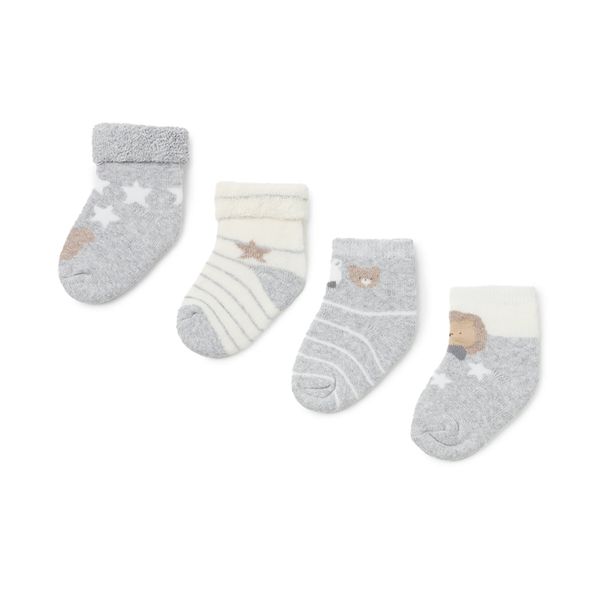 Mayoral Комплект 4 чифта дълги чорапи детски Mayoral 9.653 Сив