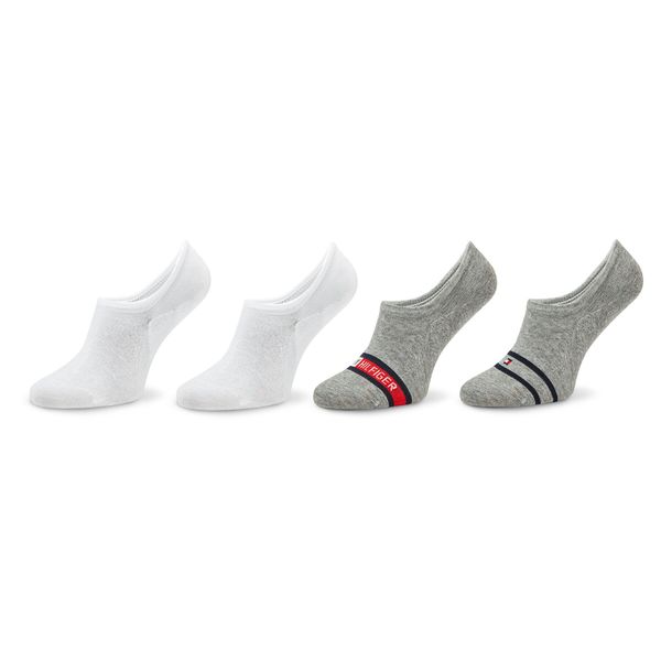 Tommy Hilfiger Комплект 4 чифта мъжки чорапи тип терлик Tommy Hilfiger 701222194 Grey Melange 039