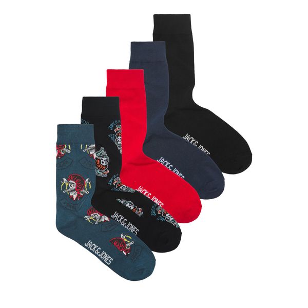 Jack&Jones Комплект 5 чифта дълги чорапи мъжки Jack&Jones 12237456 Black 4240602