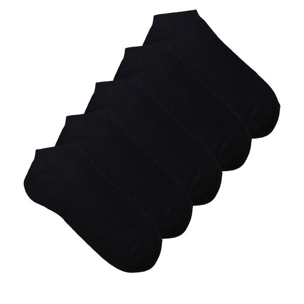 Jack&Jones Junior Комплект 5 чифта къси чорапи детски Jack&Jones Junior Dongo 12186046 Черен