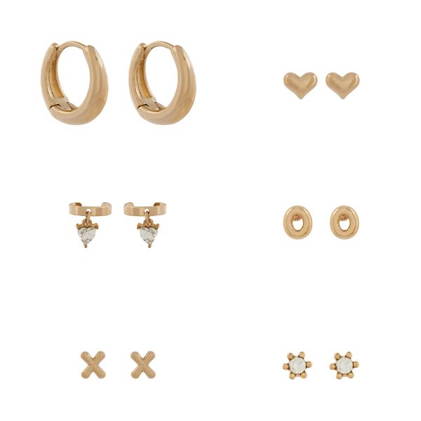 Aldo Комплект 6 чифта обеци Aldo Soha 13935199 Златист