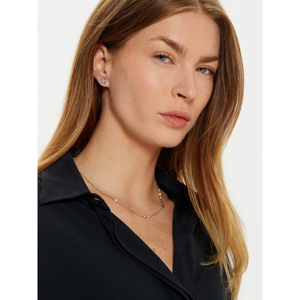 Tory Burch Комплект колие и обеци Tory Burch 165322 Сребрист