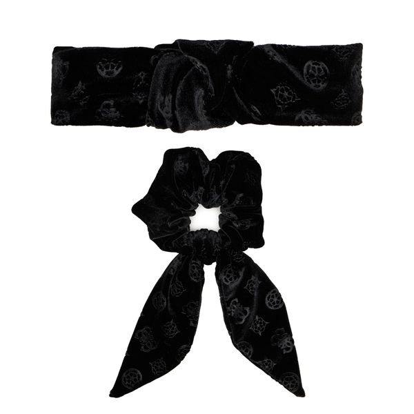 Guess Комплект лента за глава и ластик за коса Guess GFBOXW P4103 BLA