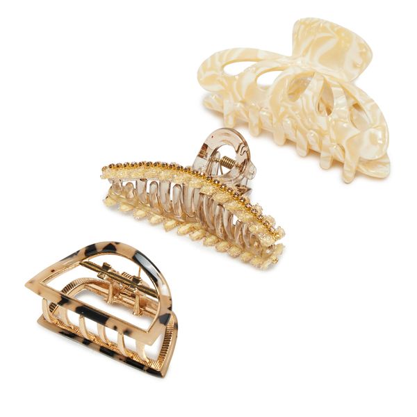 ONLY Комплект от 3 шноли за коса ONLY Onlhadley 15330162 Бежов