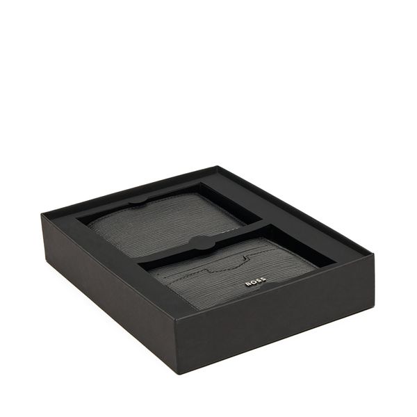 BOSS Комплект портфейл и калъф за карти BOSS Gift-boxed 50536901 Черен