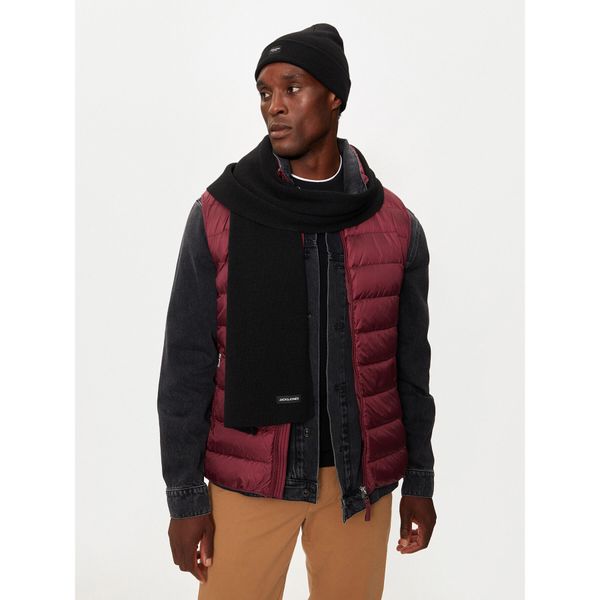 Jack&Jones Комплект шал и шапка Jack&Jones 12102728 Черен