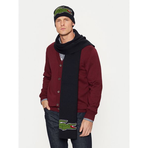 Lacoste Комплект шал и шапка Lacoste RB1515-00 Тъмносин