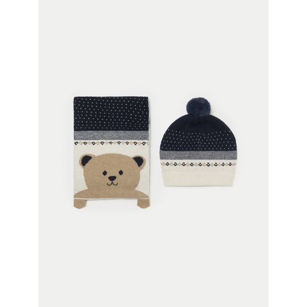 Mayoral Комплект шал и шапка Mayoral 10767 Тъмносин