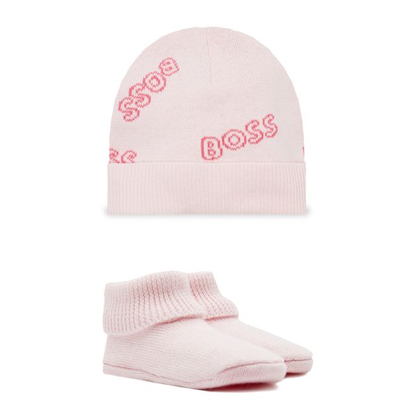 Boss Комплект шапка и чорапи Boss J98386 Pale Pink 44L