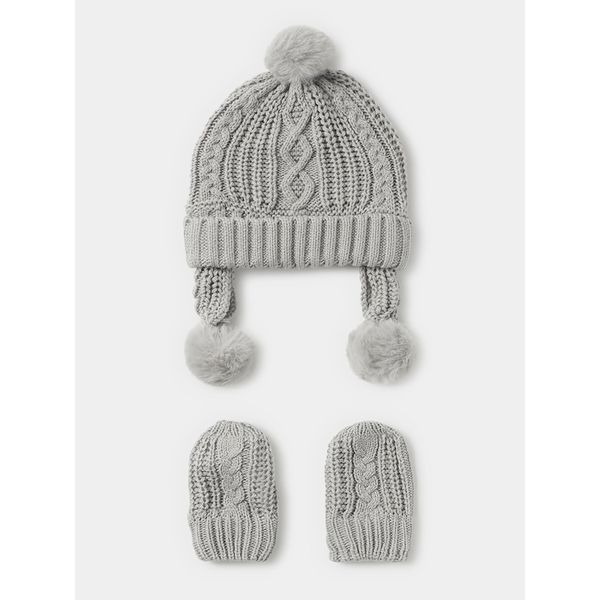 Mayoral Комплект шапка и ръкавици Mayoral 9.666 Сив