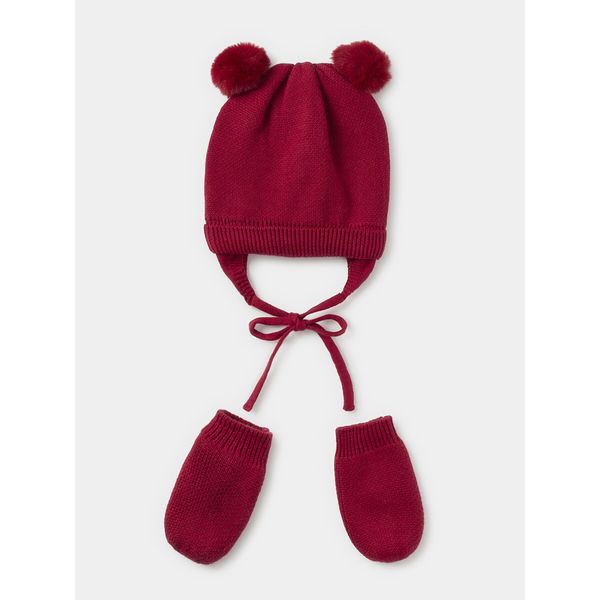 Mayoral Комплект шапка и ръкавици Mayoral 9.668 Червен